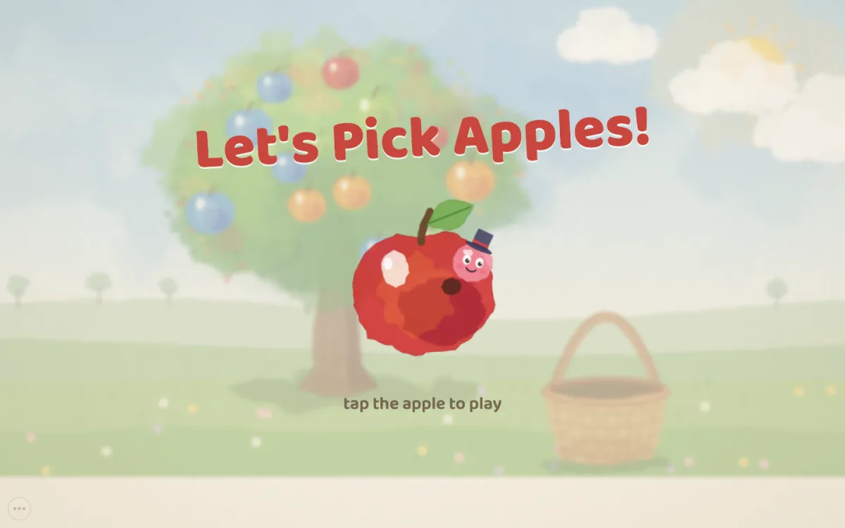 Let’s Pick Apples: a watercolor apple tree and a basket